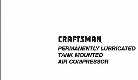 craftsman air compressor manual pdf
