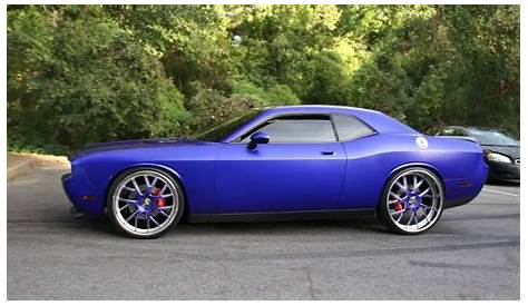Matte Purple Dodge Challenger on Dub Wheels at Mlk Park in Memphis Tn - YouTube
