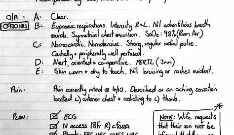 examples of medical chart notes