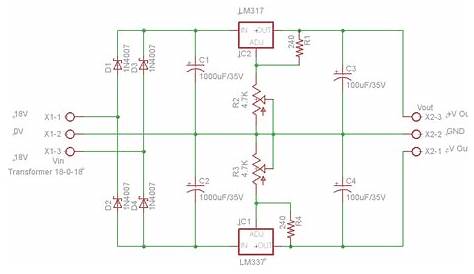 adjustable dc power supply schematic