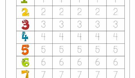 tracing number worksheets 1-10