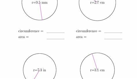 segments in circles worksheets