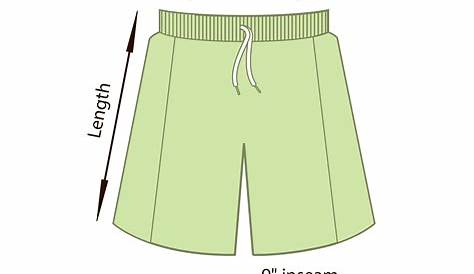 shorts size chart women's