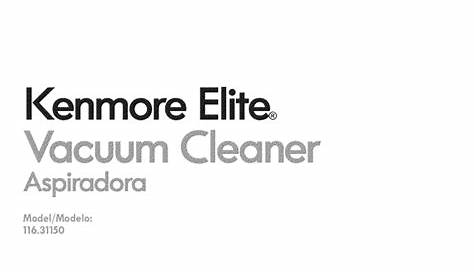 Kenmore Elite 11631150313 Vacuum Cleaner Owner's Manual | Manualzz