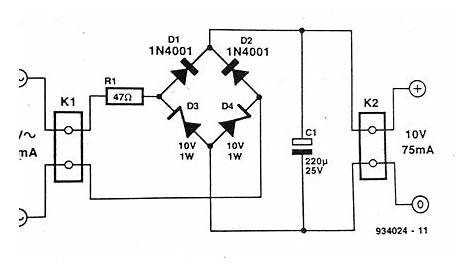 Zener Bridge Rectifier Circuit Diagram