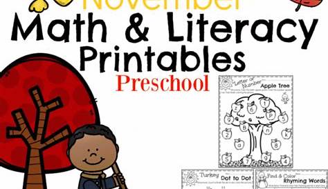 november worksheets for preschool