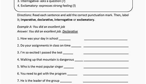 grammar and punctuation worksheet