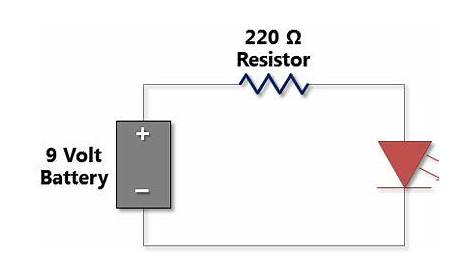 LED circuit diagram Electronics Basics, Electronics Components, 9 Volt