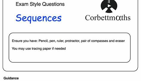 sequences worksheets with answers