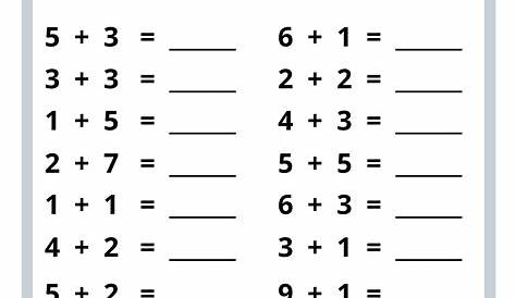 Simple Math Worksheets Kindergarten - Printable Kindergarten Worksheets