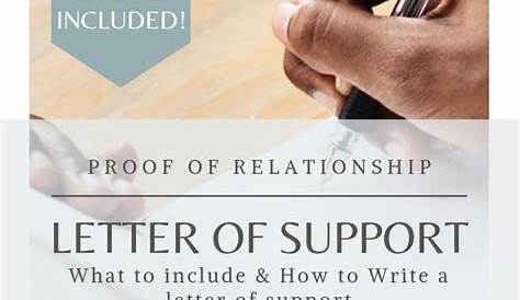 Proof of Relationship Letter (Sample Included) | Support letter