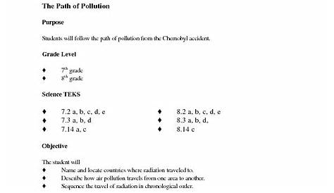 The Path of Pollution Lesson Plan for 7th - 8th Grade | Lesson Planet