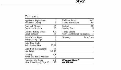 GE Dryer Use and Care Manual DDG7980 | Clothes Dryer | Washing Machine