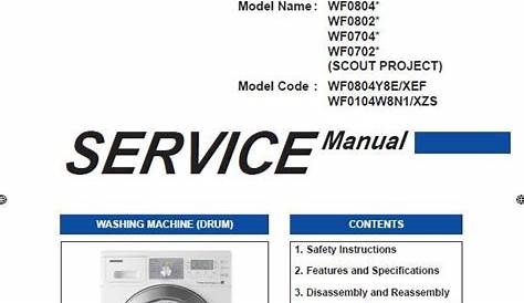 Samsung WF0804Y8E WF0104W8N1 Washing Machine Service M