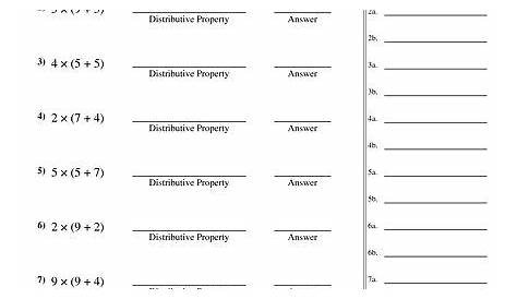 distributive property worksheets 7th grade