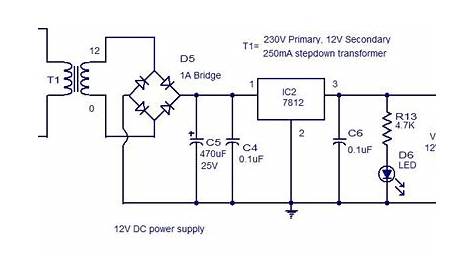 12v power supply schematic diagram