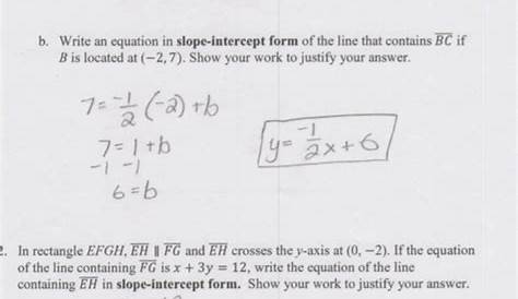 slope and slope intercept form worksheets