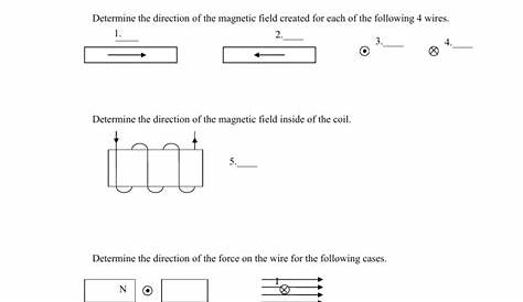 right hand rule practice worksheets