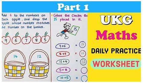 For Ukg Math Worksheet : Math Worksheet Preschool Sinhala