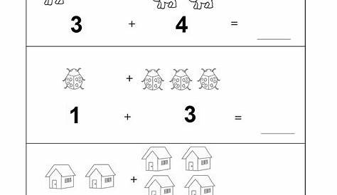 Kindergarten Math Addition Practice Worksheet | MySchoolsMath.com