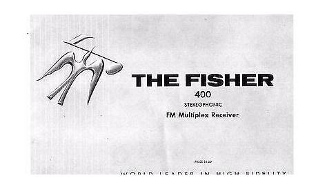 Fisher Instruction User Manual Owners Manual for 400 copy | eBay