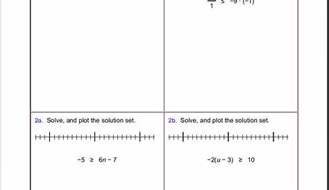 solve and graph inequalities worksheets