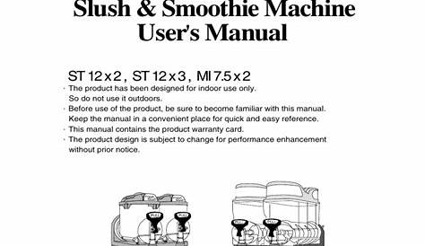 stoelting slush machine manual