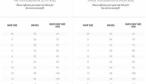 gucci belt size chart mens