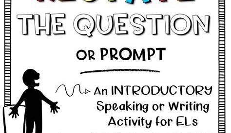 restate the question worksheets