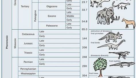 geologic time scale activity worksheet