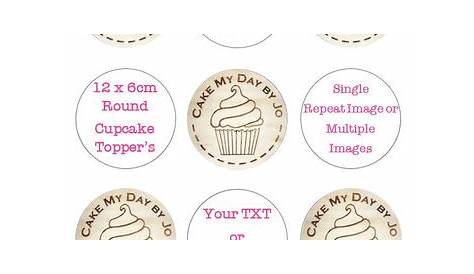 LARGE CUSTOM EDIBLE CUPCAKE TOPPERS | Cake My Day by Jo