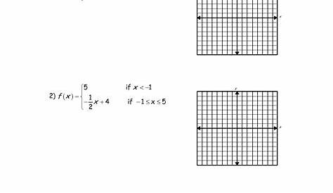 piecewise functions worksheets algebra 2