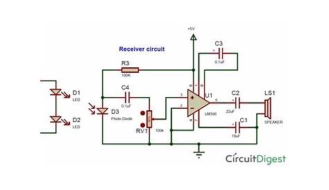 IR based Wireless Audio Transmitter and Receiver Circuit