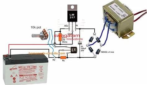 12V Battery Charger Circuits [using LM317, LM338, L200, Transistors
