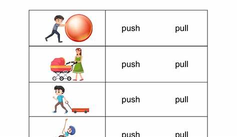 push and pull worksheet