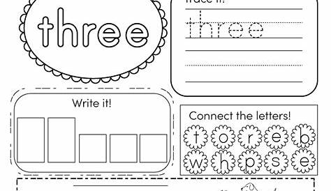 sight word one worksheets