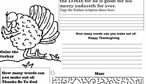 thanksgiving activities for 6th graders