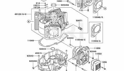 Kawasaki FH601V-CS12 4 Stroke Engine FH601V Parts Diagram for CYLINDER