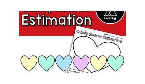 Candy Hearts Estimation Activity | Estimation activities, Heart candy