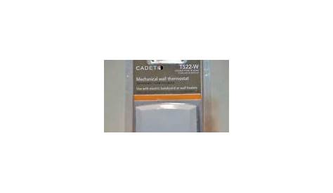 Cadet T522-W Wall Mounted Electric Thermostat Double Pole Baseboard