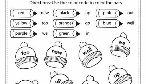 spanish color worksheets