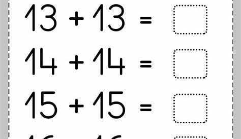 Addition Doubles Facts Worksheet