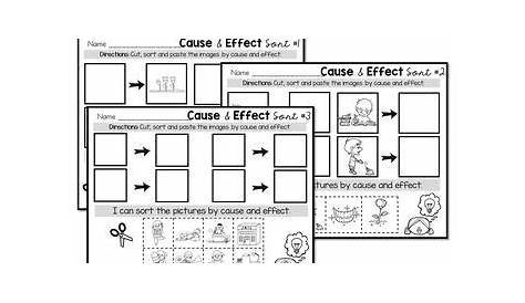 Cause and Effect Sorts Worksheets by The Kinder Kids | TpT | Cause and