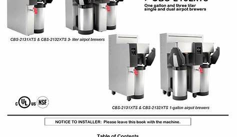 Fetco Coffee Brewer Programming / Http Www Fetco Com Images Files Cbs