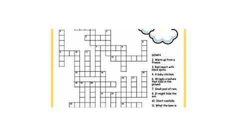 Spring Crossword Puzzle Worksheet by Puzzles to Print | TpT