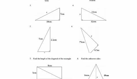 pythagorean triples worksheet