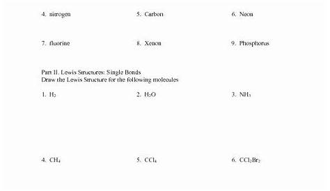 50 Lewis Structure Worksheet with Answers | Chessmuseum Template Library