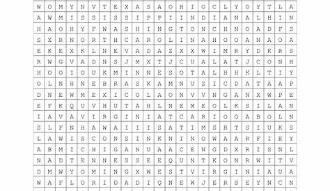 state word search printable