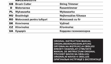 Download free pdf for Makita RBC2510 String Trimmer Other manual
