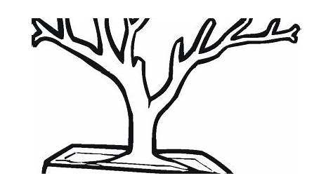 tree trunk outline printable